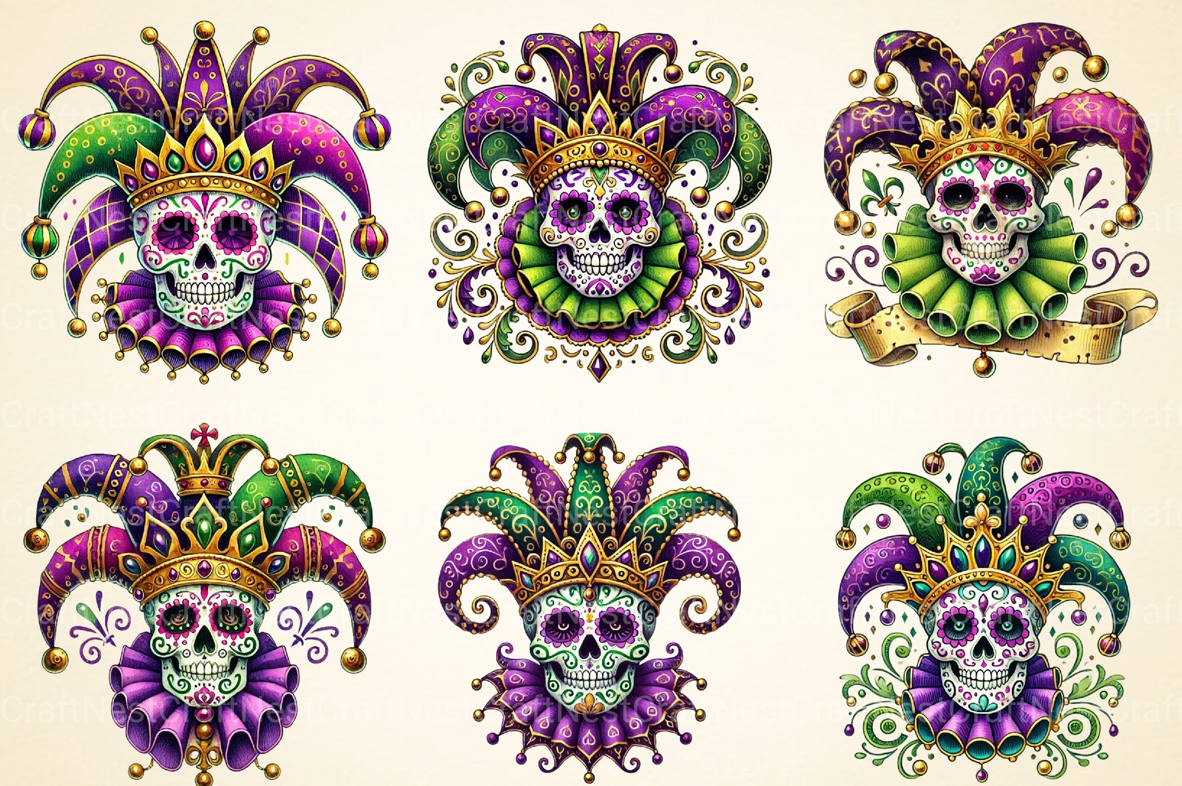 Skull Clipart Bundle 2
