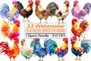 Boho Rooster Clipart Bundle: Colorful Feathers Collection