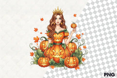 Halloween Pumpkin Princess Clipart Bundle - CraftNest - Digital Crafting and Art