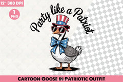 Cartoon Goose Patriotic Outfit Clipart Bundle - CraftNest - Digital Crafting and Art