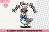Cartoon Goose Patriotic Outfit Clipart Bundle