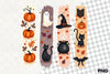 Halloween Brushstroke Collage Clipart Bundle