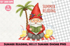 Summer Reading Gnome Clipart Bundle 5 - CraftNest - Digital Crafting and Art