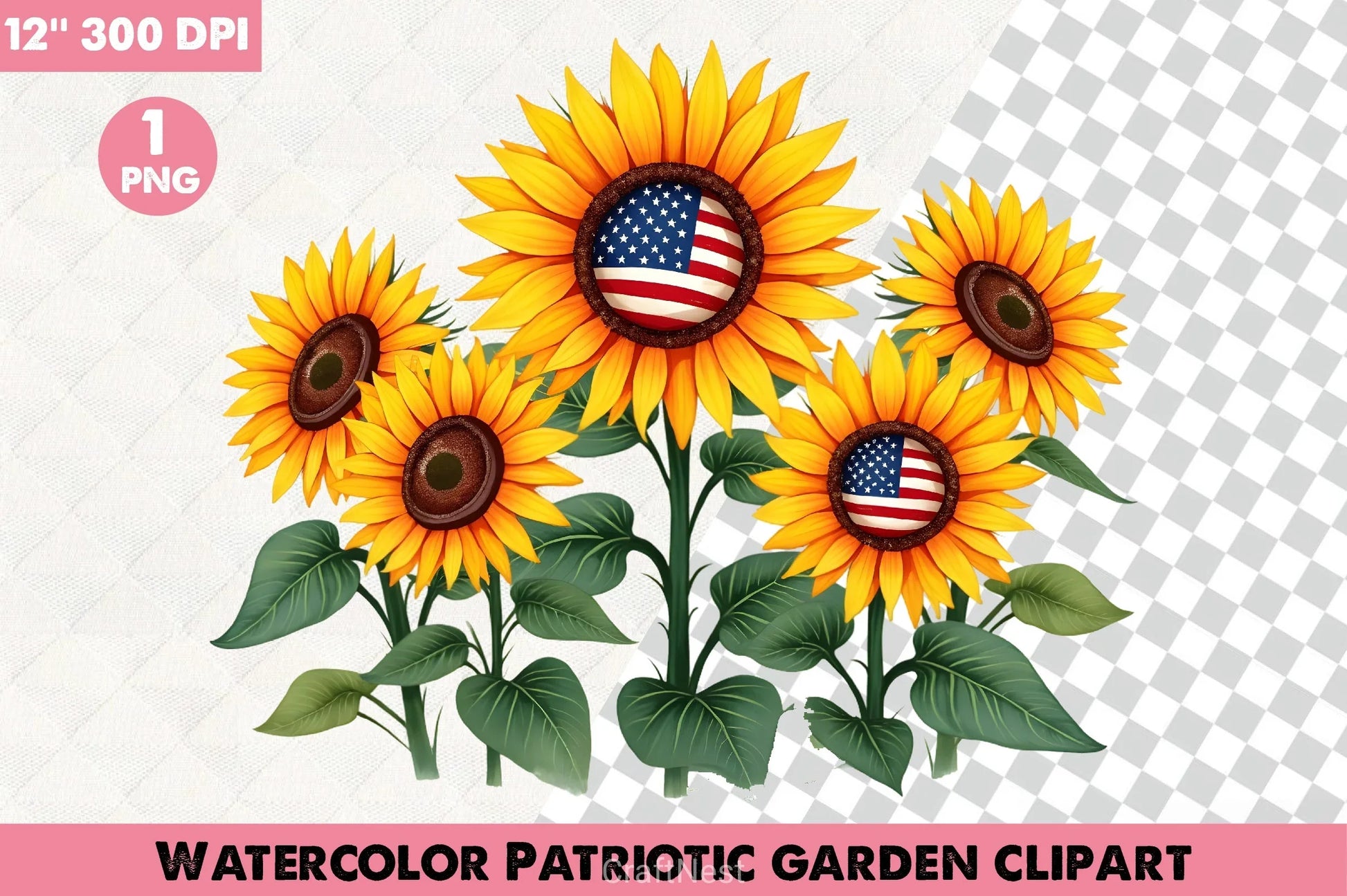 Patriotic Garden Clipart Bundle 8 - CraftNest - Digital Crafting and Art