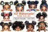 Peeking Black Girls Clipart Bundle