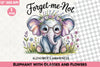 Elephant Glasses & Flowers Clipart Bundle