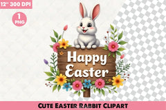 Cute Easter Rabbit Clipart Bundle - CraftNest - Digital Crafting and Art