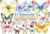 Cute Summer Butterfly & Flowers Clipart Bundle