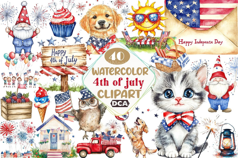 4th of July Clipart Bundle 21 - CraftNest - Digital Crafting and Art