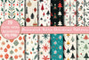 Minimalist Retro Christmas Patterns Clipart Bundle