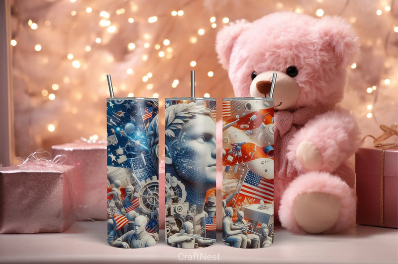 4th of July Tumbler Wrap Bundle 140 - CraftNest - Digital Crafting and Art