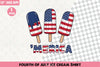 Fourth of July Ice Cream Shirt Clipart Bundle