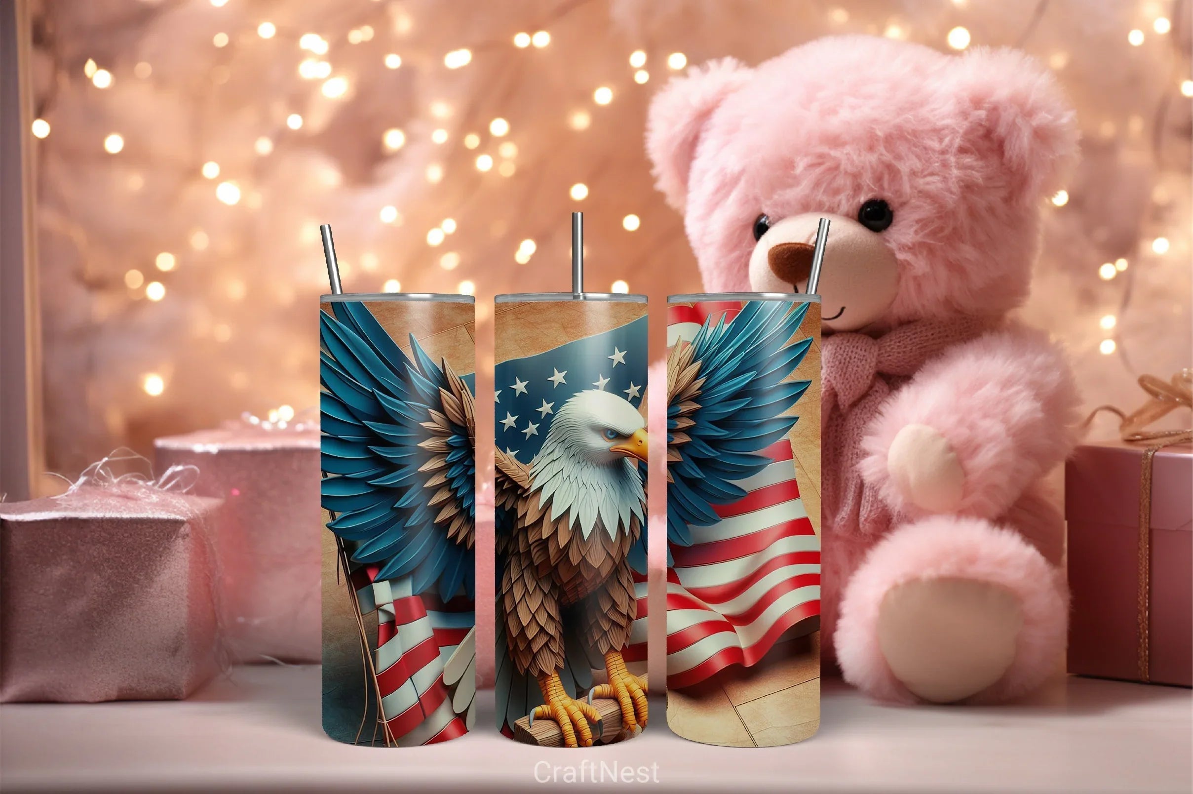 4th of July Tumbler Wrap Bundle142 - CraftNest - Digital Crafting and Art
