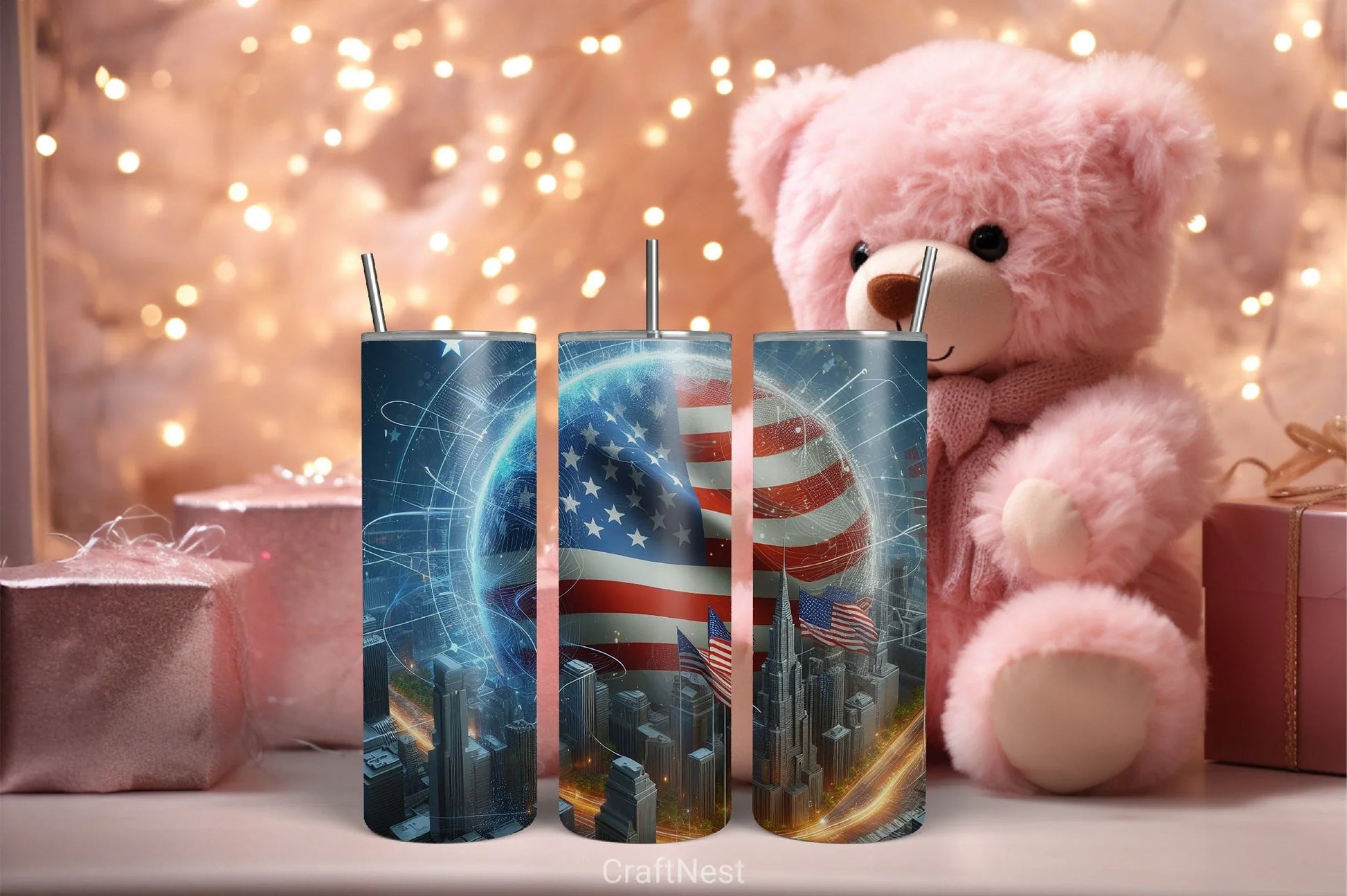 4th of July Tumbler Wrap Bundle 132 - CraftNest - Digital Crafting and Art