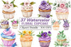 Floral Cupcake Clipart Bundle