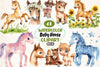 Whimsical Baby Horse Clipart Bundle