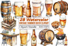 Vintage Summer Beer Clipart Bundle