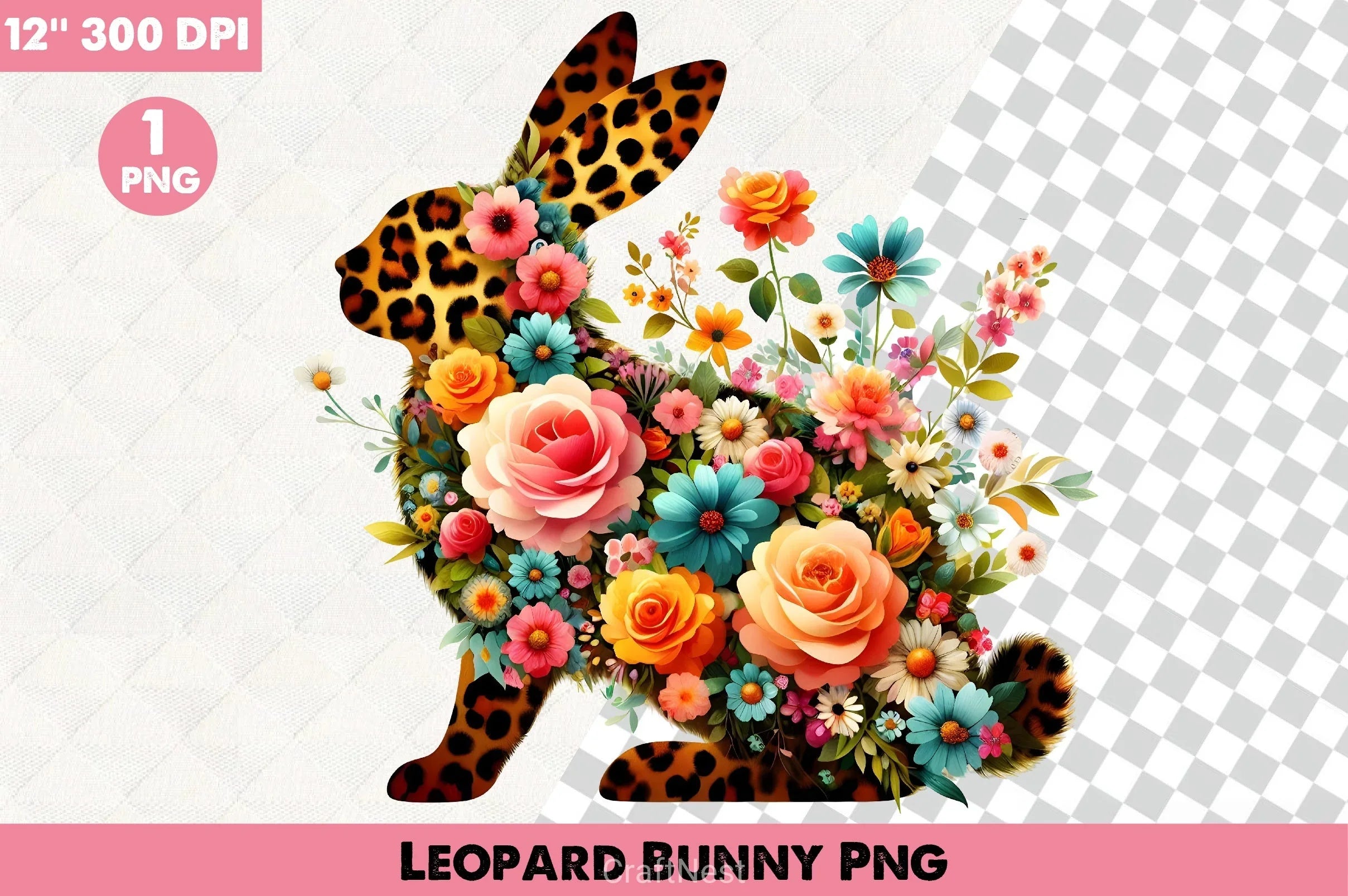 Leopard Bunny Clipart Bundle - CraftNest - Digital Crafting and Art