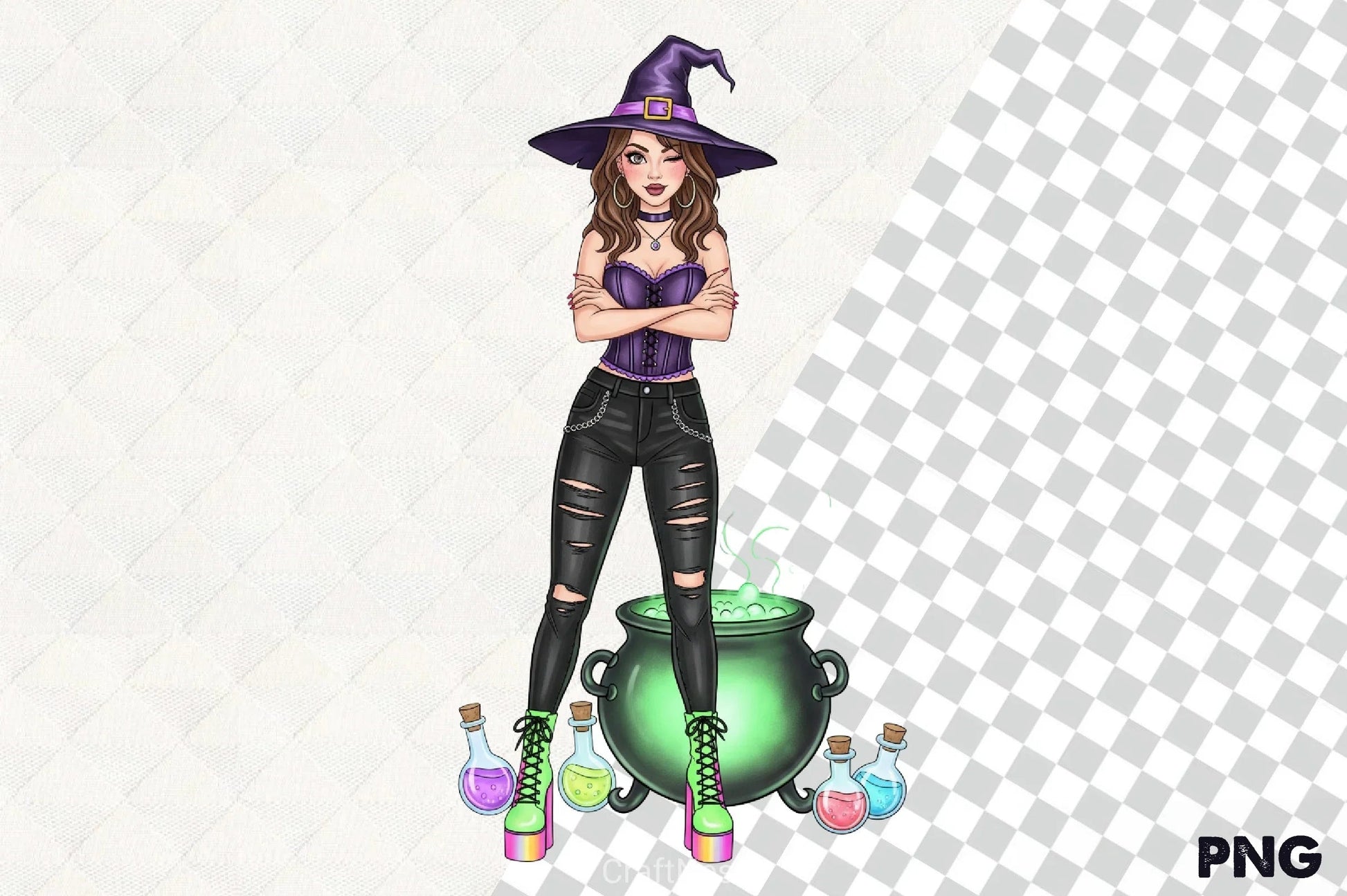 Edgy Witch Cauldron Clipart Bundle - CraftNest - Digital Crafting and Art