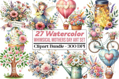 Whimsical Mother's Day Art Clipart Bundle - CraftNest - Digital Crafting and Art