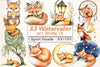 Cute Dreaming Fox Boho Clipart Bundle