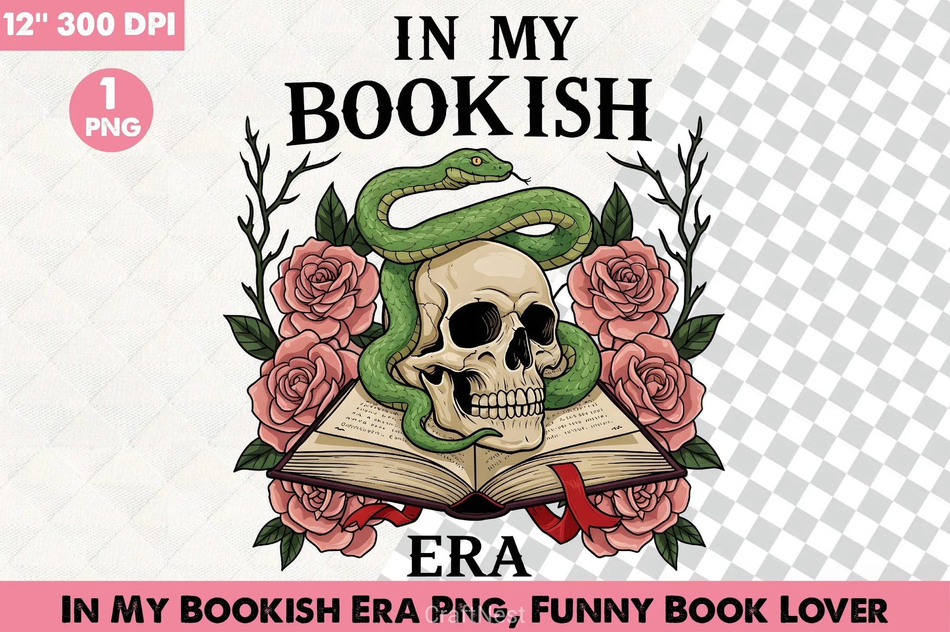 Bookish Era: Funny Book Lover Clipart Bundle - CraftNest - Digital Crafting and Art