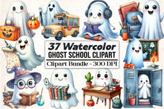 Ghost School Clipart Bundle - CraftNest - Digital Crafting and Art