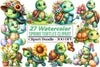 Spring Turtles Clipart Bundle