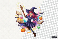 Energetic Halloween Witch Clipart Bundle - CraftNest - Digital Crafting and Art