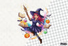 Energetic Halloween Witch Clipart Bundle