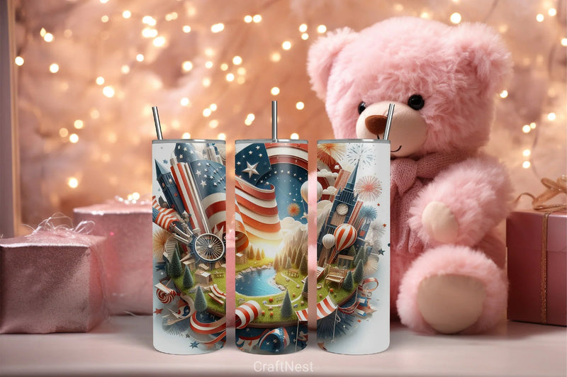 4th of July Tumbler Wrap Bundle 45 - CraftNest - Digital Crafting and Art