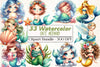 Cute Mermaid Clipart Bundle