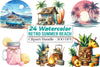 Retro Summer Beach Clipart Bundle