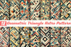 Geometric Triangle Retro Pattern Background Clipart Bundle
