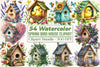 Spring Birdhouse Clipart Bundle