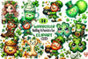 Smiling Cartoon St. Patrick's Day Clipart Bundle