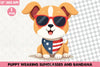 Patriotic Puppy Clipart Bundle