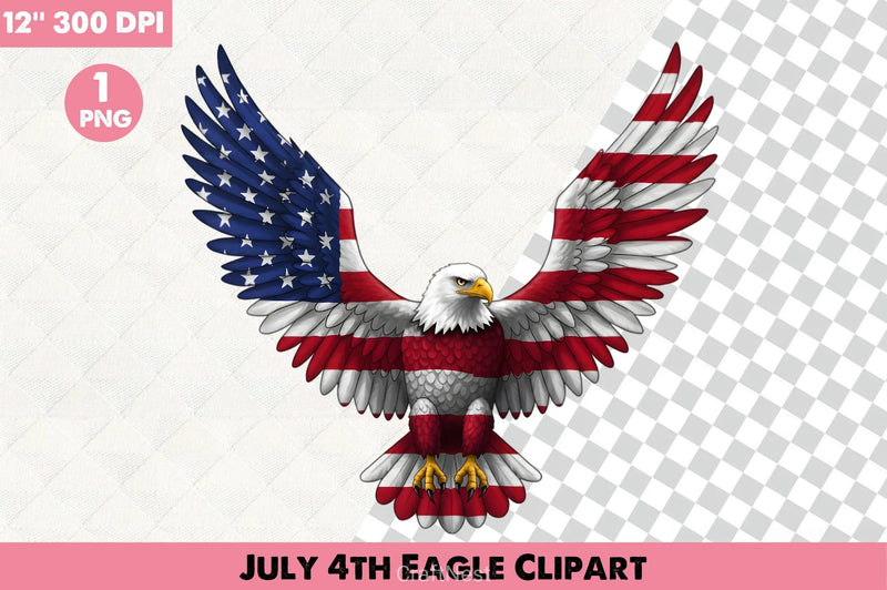 July 4th Eagle Clipart Bundle - CraftNest - Digital Crafting and Art