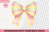 Watercolour Pastel Spring Bows Clipart Bundle