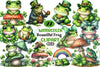 St. Patrick's Day Frog Clipart Bundle