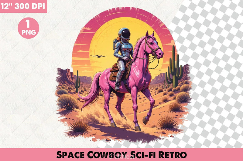 Space Cowboy Retro Sci Fi Clipart Bundle - CraftNest - Digital Crafting and Art