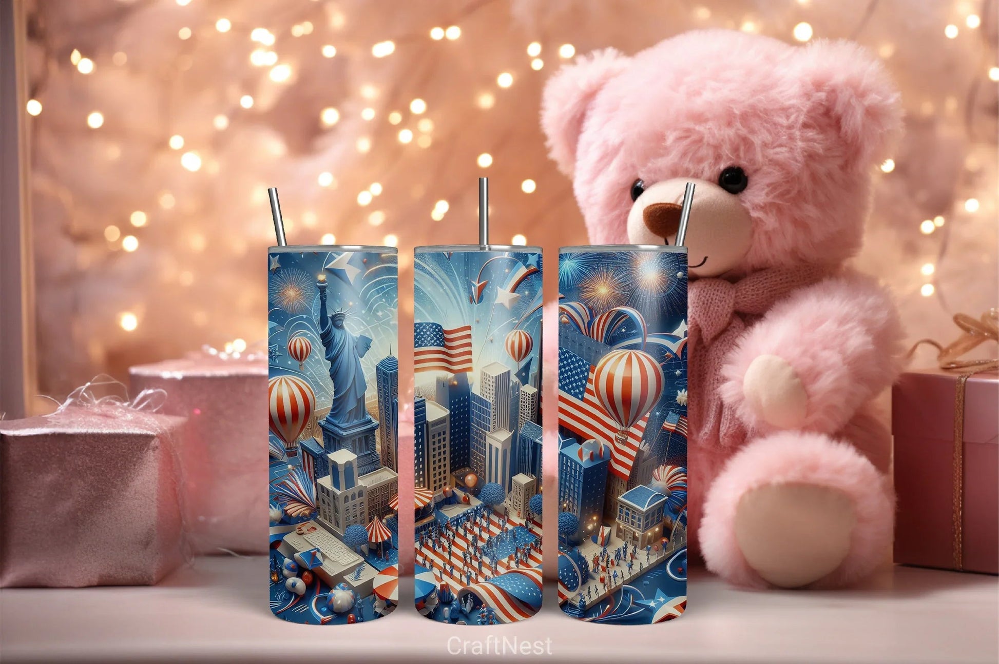 4th of July Tumbler Wrap Bundle 85 - CraftNest - Digital Crafting and Art