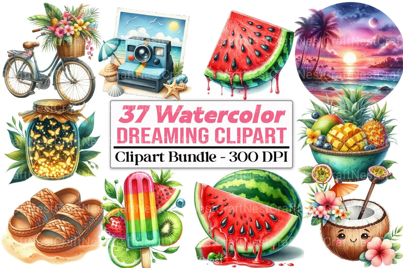 Summer Dreaming Clipart Bundle - CraftNest - Digital Crafting and Art