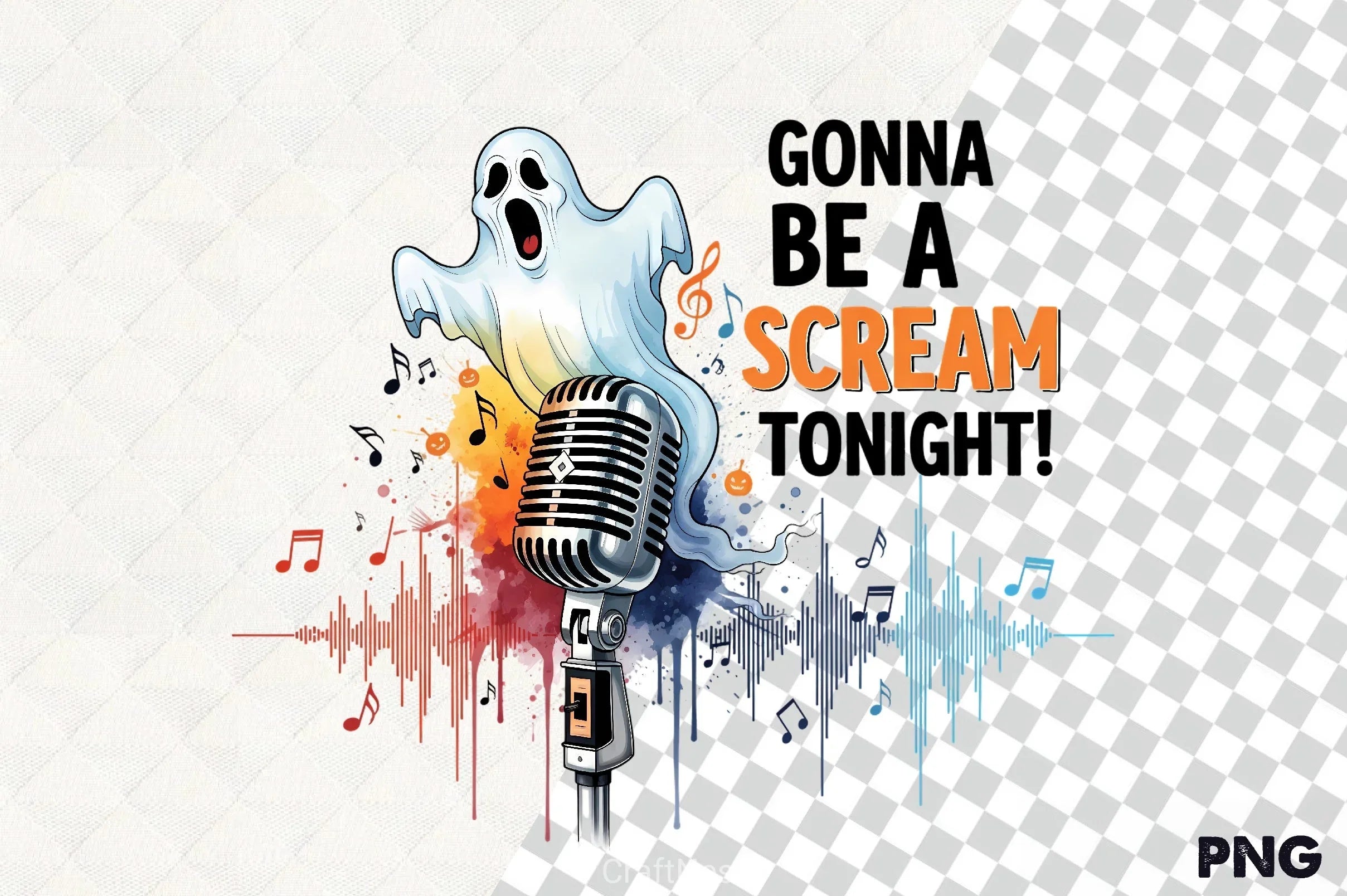 Spooky Sound Waves Clipart Bundle - CraftNest - Digital Crafting and Art