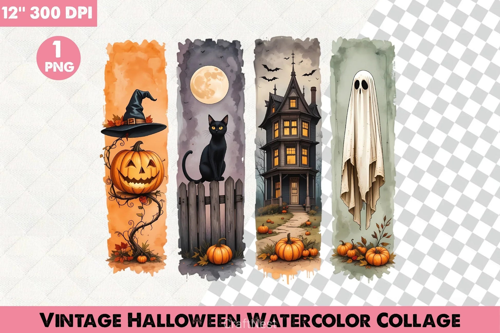 Vintage Halloween Clipart Bundle 14 - CraftNest - Digital Crafting and Art