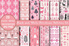 Pink Scandinavian Christmas Patterns Clipart Bundle
