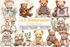 Teddy Bear Boho Clipart Bundle
