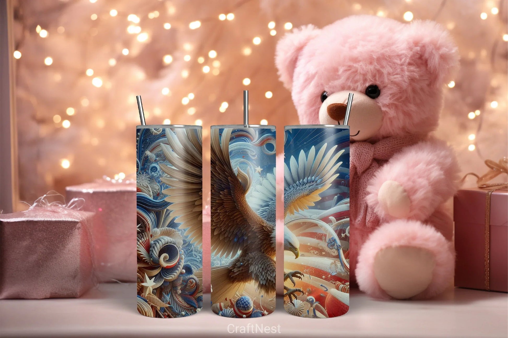 4th of July Tumbler Wrap Bundle 69 - CraftNest - Digital Crafting and Art