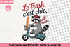 Raccoon Scooter Baguette Clipart Bundle
