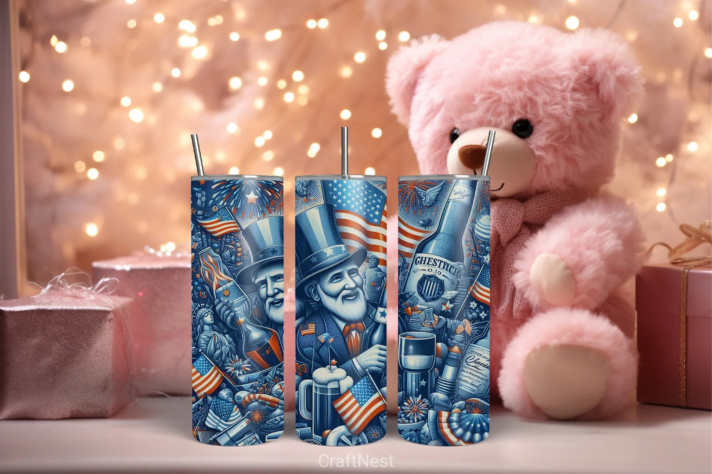 4th of July Tumbler Wrap Bundle 6 - CraftNest - Digital Crafting and Art